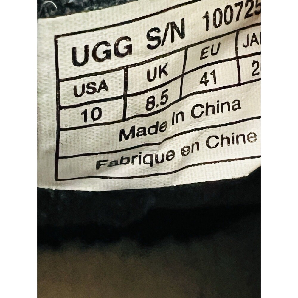 UGG Australia Volta Black Suede Leather Triple Buckle Moto Ankle Boots Womens 10 - Picture 7 of 7